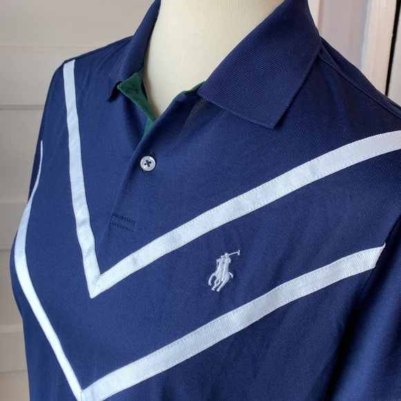 NWT Polo Ralph Lauren Wimbledon Chevron Performance Polo Dress, Size M - Picture 13 of 16